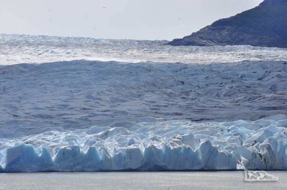 A imponente geleira Grey, a maior do parque nacional Torres del Paine, no sul do Chile